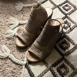 Vince Camuto Tan Cutout Heels